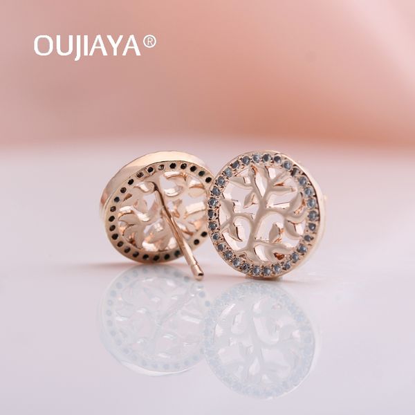 oujiaya tree of life 585 rose gold stud earrings women new fashion natural zircon round pierced earrings fine fashion jewelry01, Golden;silver
oujiaya tree of life 585 rose gold stud earrings women new fashion natural zircon round pierced earrings fine fashion jewelry01, Golden;silver