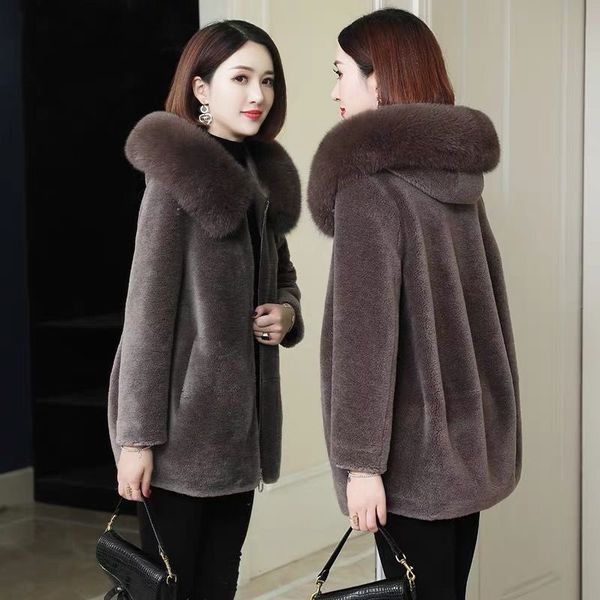 women's fur & faux women 2021 winter real sheep shearling coat jacket female natural collar wool overcoat thick warm outwear l703, Black
women's fur & faux women 2021 winter real sheep shearling coat jacket female natural collar wool overcoat thick warm outwear l703, Black