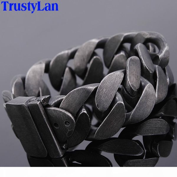 24mm wide friendship mens bracelets 2018 black stainless steel charm man bracelet men with belt buckle chain link metal jewelry j190625, Golden;silver
24mm wide friendship mens bracelets 2018 black stainless steel charm man bracelet men with belt buckle chain link metal jewelry j190625, Golden;silver