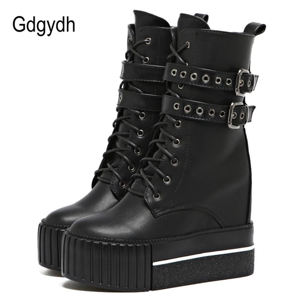 gdgydh round toe women ankle boots 2020 autumn platform lacing rivet short boots female soft leather wedges 12cm plus size, Black
gdgydh round toe women ankle boots 2020 autumn platform lacing rivet short boots female soft leather wedges 12cm plus size, Black