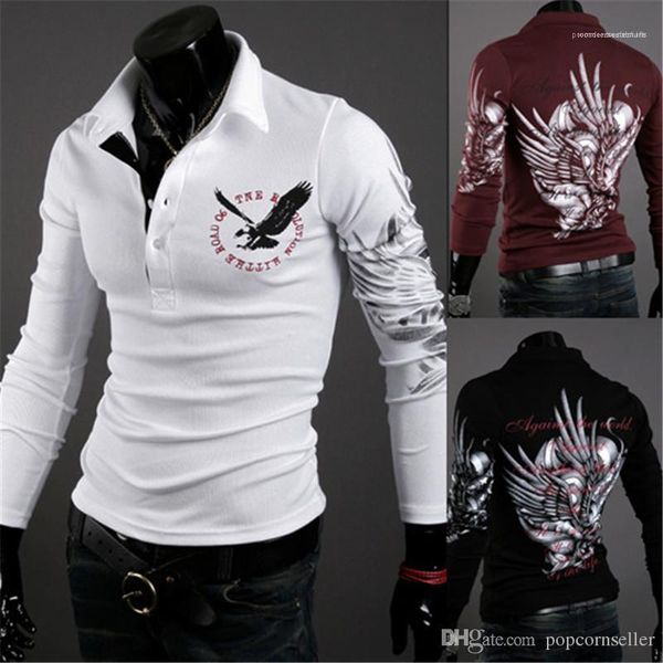 eagle tattoo print mens long sleeve lapel coll t-shirts stand collar summer mens quick dry clothes classic mens designer polos casual solid, White;black
eagle tattoo print mens long sleeve lapel coll t-shirts stand collar summer mens quick dry clothes classic mens designer polos casual solid, White;black