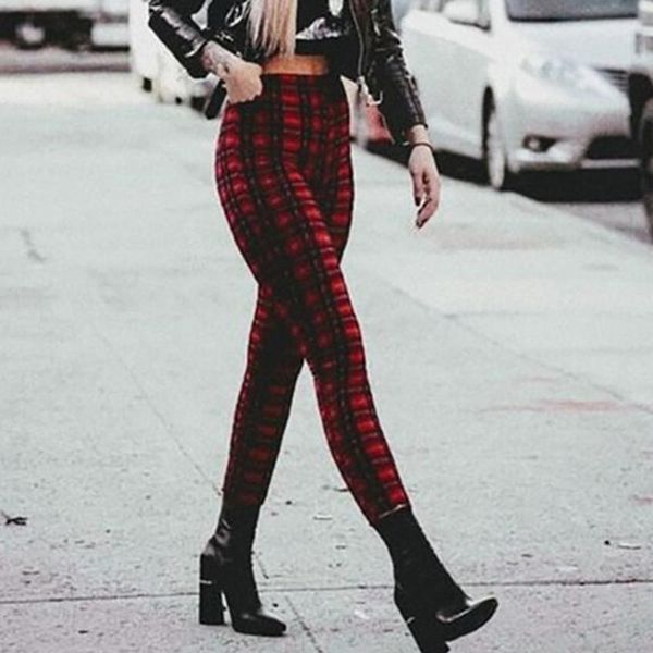 checkered print women slim pants plus size long pencil pant female autumn plaid high waist classic trousers office lady, Black;white
checkered print women slim pants plus size long pencil pant female autumn plaid high waist classic trousers office lady, Black;white