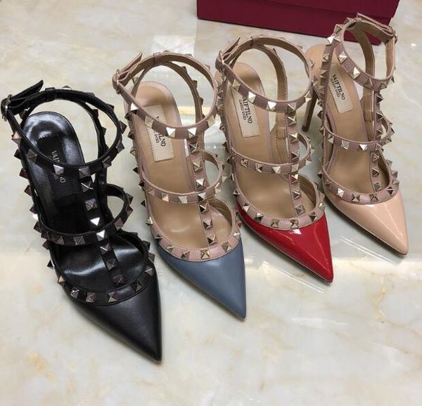 classics v brand women sandals 10cm thin heel rivet women high heel sandal real leather red wedding shoes thin 34-43 no box, Black
classics v brand women sandals 10cm thin heel rivet women high heel sandal real leather red wedding shoes thin 34-43 no box, Black