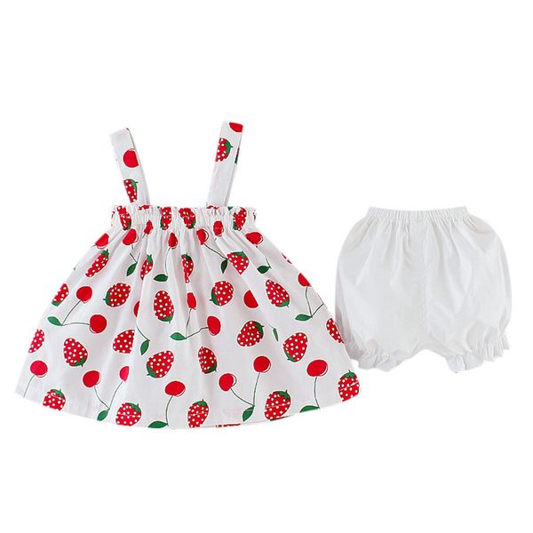 excelent simple korean kids clothes sleeveless cute strawberry print sling t-shirt solid cute shorts outfit children clothes, White
excelent simple korean kids clothes sleeveless cute strawberry print sling t-shirt solid cute shorts outfit children clothes, White
