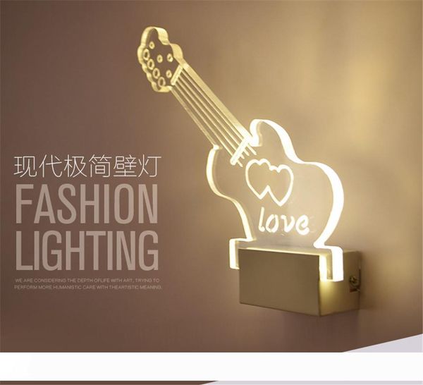 guitar wall lamp 3d night light art decoration for home acrylic led lights for living room
guitar wall lamp 3d night light art decoration for home acrylic led lights for living room