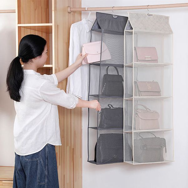 storage boxes & bins 2/3/4 compartments handbag organizer, hanging holder with hook foldable dust shield tote bag clothes organizer
storage boxes & bins 2/3/4 compartments handbag organizer, hanging holder with hook foldable dust shield tote bag clothes organizer