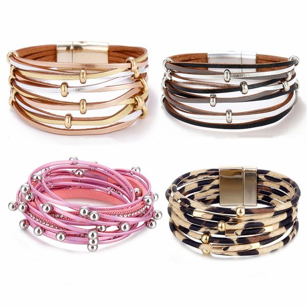 leopard leather bracelets for women fashion beads multilayer wrap bracelet female charm crystal bracelets boho jewelry gift, Golden;silver
leopard leather bracelets for women fashion beads multilayer wrap bracelet female charm crystal bracelets boho jewelry gift, Golden;silver