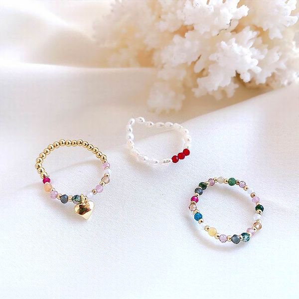 cluster rings simple beads weaved for women 2021 trendy jewelry korean handmade elastic ring, Golden;silver
cluster rings simple beads weaved for women 2021 trendy jewelry korean handmade elastic ring, Golden;silver