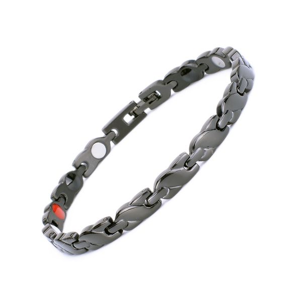 fashion health magnetic bracelet for women stainless steel magnet germanium care bracelet hand chain female jewelry, Black
fashion health magnetic bracelet for women stainless steel magnet germanium care bracelet hand chain female jewelry, Black