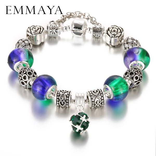 emmaya vintage silver color charm glass bracelets for women crystal beads bracelets & bangles pulseras diy jewelry, Black
emmaya vintage silver color charm glass bracelets for women crystal beads bracelets & bangles pulseras diy jewelry, Black