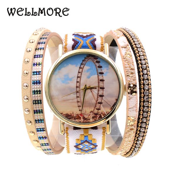 wellmore 2020 new style leather bracelet watch fashion&casual ferris wheel quartz wristwatches for women, Slivery;brown
wellmore 2020 new style leather bracelet watch fashion&casual ferris wheel quartz wristwatches for women, Slivery;brown