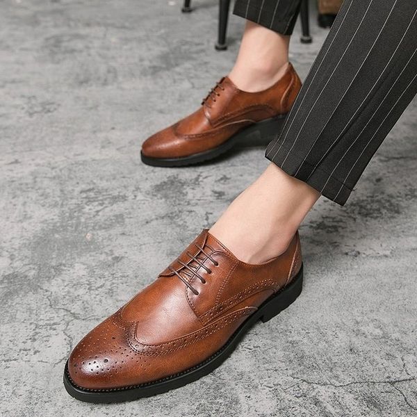 men male dress man formal plus size brogues shoes mens business driving vintage pu zapatos de hombres personlizar zapatos m0703, Black
men male dress man formal plus size brogues shoes mens business driving vintage pu zapatos de hombres personlizar zapatos m0703, Black