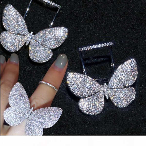 choucong sparkling luxury jewelry internet celebrity 925 sterling silver pave full white sapphire cz diamond butterfly wings women ring gift, Slivery;golden
choucong sparkling luxury jewelry internet celebrity 925 sterling silver pave full white sapphire cz diamond butterfly wings women ring gift, Slivery;golden