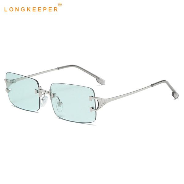 luxury rectangle sunglasses women men vintage small rimless square sun glasses for ladies small frameless eyeware shades gafas, White;black 
luxury rectangle sunglasses women men vintage small rimless square sun glasses for ladies small frameless eyeware shades gafas, White;black