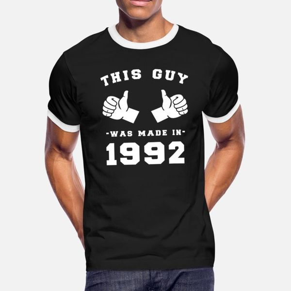 this guy was made in 1992 birthday t shirt men create 100% cotton o-neck homme fitness authentic summer letters shirt
this guy was made in 1992 birthday t shirt men create 100% cotton o-neck homme fitness authentic summer letters shirt