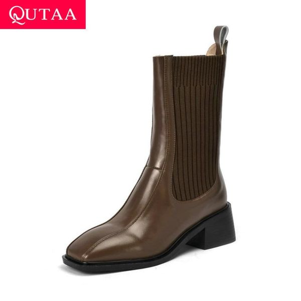 qutaa 2021 середина теленок женщины boots ретро квадратный носок дамы pumps кожи коровы pu площади высокий каблук мода женская обувь размер, Black
qutaa 2021 середина теленок женщины boots ретро квадратный носок дамы pumps кожи коровы pu площади высокий каблук мода женская обувь размер, Black