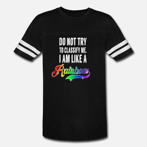 do not try to classify me lgbt rainbow gay pride t shirt men design cotton size s-3xl unique gift breathable summer style leisure shirt
do not try to classify me lgbt rainbow gay pride t shirt men design cotton size s-3xl unique gift breathable summer style leisure shirt