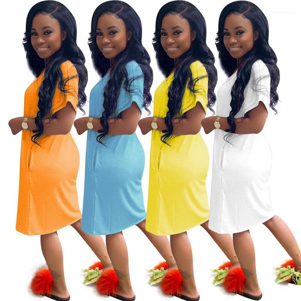 night club dress candy color causal cool beach dress women v-neck mini dresses short sleeve, Black;gray 
night club dress candy color causal cool beach dress women v-neck mini dresses short sleeve, Black;gray