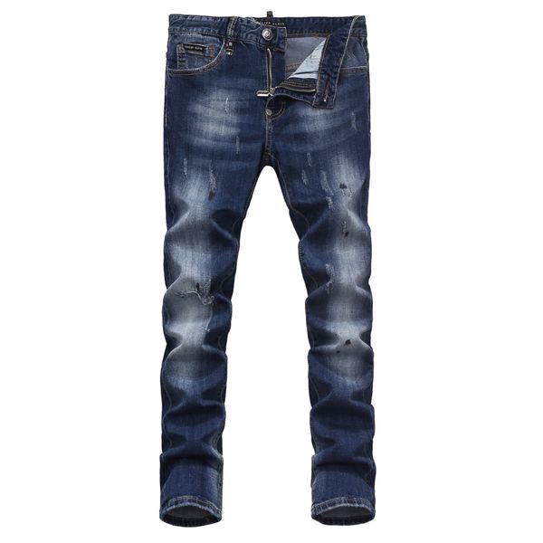 tide brand men's spring and autumn new slim small straight men jeans washed simple and versatile comfortable trendy pants, Blue
tide brand men's spring and autumn new slim small straight men jeans washed simple and versatile comfortable trendy pants, Blue