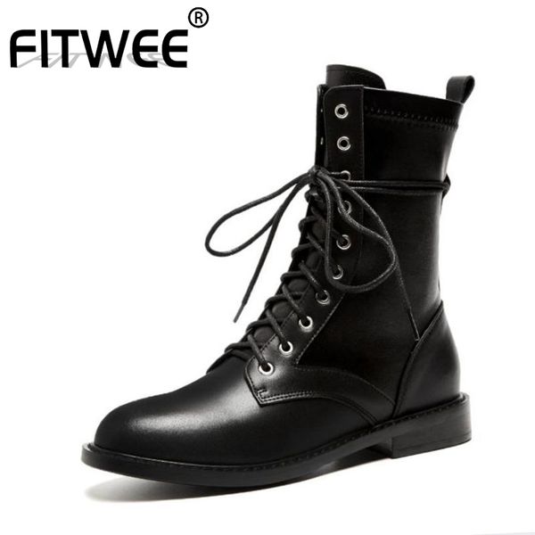 boots fitwee women mid calf genuine leather cross strap autumn winter flats shoes black casual party footwear size 34-39
boots fitwee women mid calf genuine leather cross strap autumn winter flats shoes black casual party footwear size 34-39