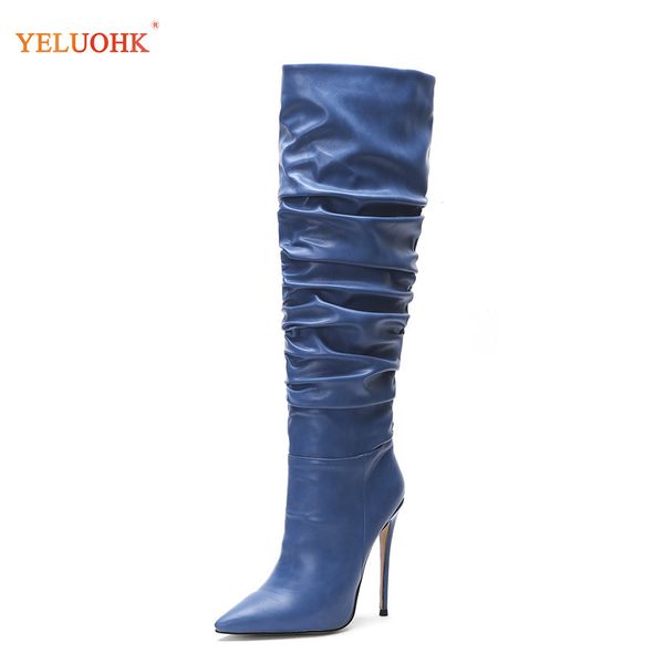 34-42 knee high boots women big size extreme high heel winter boots women, Black
34-42 knee high boots women big size extreme high heel winter boots women, Black