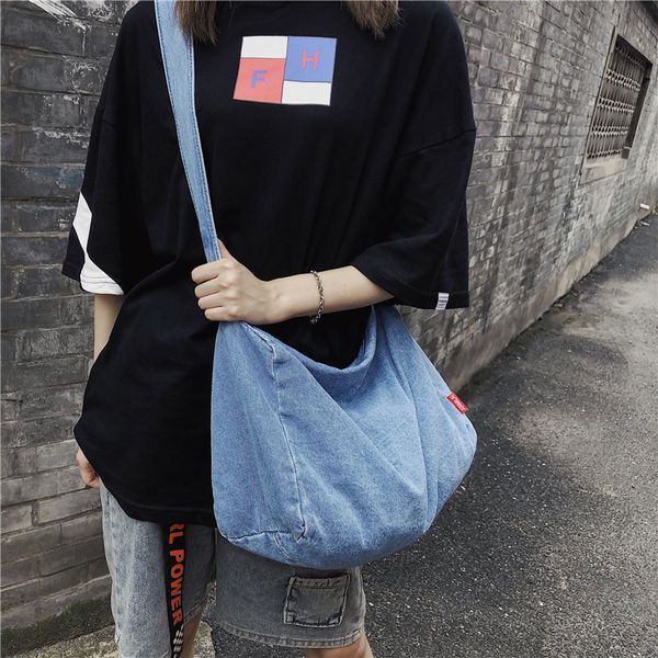 fashion denim big capacity school shopping bag for teenager material women handbag girl's portable shoulder bag
fashion denim big capacity school shopping bag for teenager material women handbag girl's portable shoulder bag