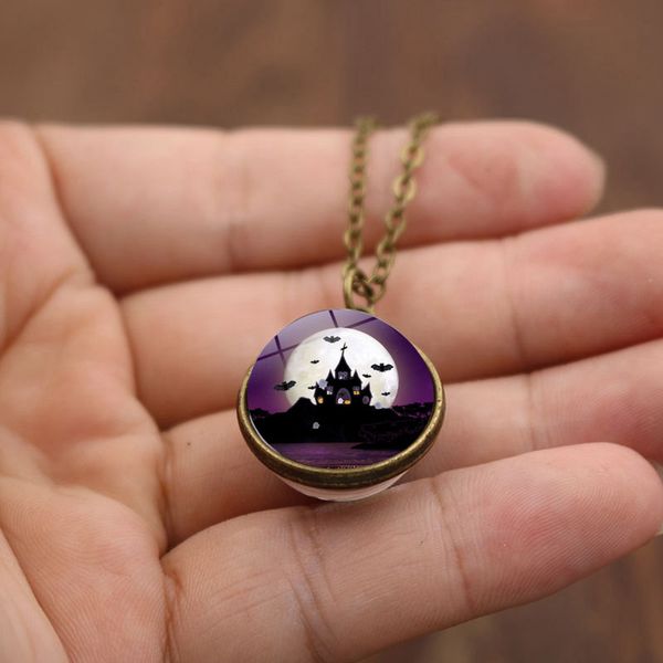 wg 1pc halloween gift double-sided glass ball necklace pendant time gem&stone cabochon necklace for women jewelry gift, Silver
wg 1pc halloween gift double-sided glass ball necklace pendant time gem&stone cabochon necklace for women jewelry gift, Silver