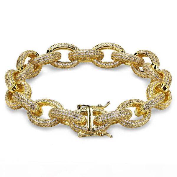 12mm hip hop iced out men bracelets gold silver cubic zircon thick heavy copper material twisted and oval link bracelet 7"8, Black
12mm hip hop iced out men bracelets gold silver cubic zircon thick heavy copper material twisted and oval link bracelet 7"8, Black