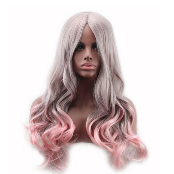 european and american new style gradient color anime wig wind color female long curly hair headgear lolita, Black
european and american new style gradient color anime wig wind color female long curly hair headgear lolita, Black