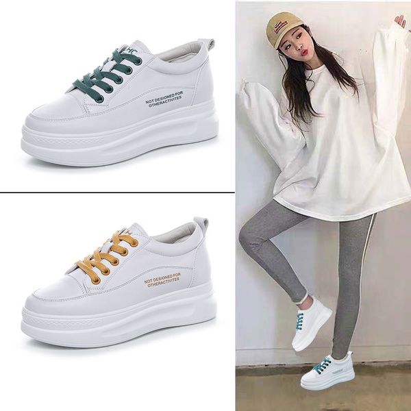 white shoe girl in the spring of 2020 the new large base increased han edition joker breathable leather sports leisure, Black
white shoe girl in the spring of 2020 the new large base increased han edition joker breathable leather sports leisure, Black