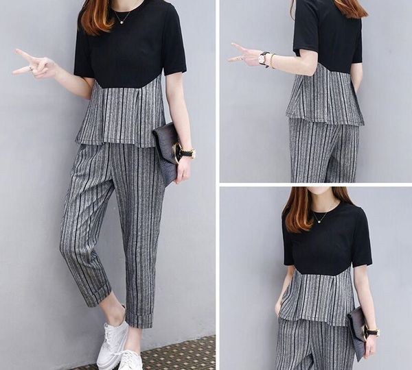 tracksuit for women outfits 2 piece set plus size striped and pants suits co ord set 2020 summer clothes black sportswear t200623, Gray
tracksuit for women outfits 2 piece set plus size striped and pants suits co ord set 2020 summer clothes black sportswear t200623, Gray