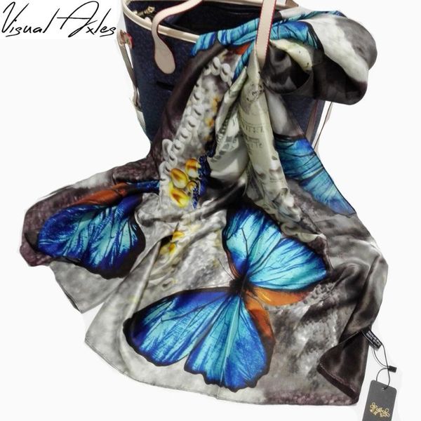 2020 autumn brand scarves colorful butterfly print silk scarf women fashion shawl stole foulard femme long hijab plus size 180cm, Blue;gray
2020 autumn brand scarves colorful butterfly print silk scarf women fashion shawl stole foulard femme long hijab plus size 180cm, Blue;gray