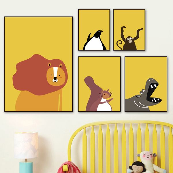 modular picture poster wall art canvas paintings squirrel lion penguin hippo monkey tiger home decoration hd print for kids room
modular picture poster wall art canvas paintings squirrel lion penguin hippo monkey tiger home decoration hd print for kids room