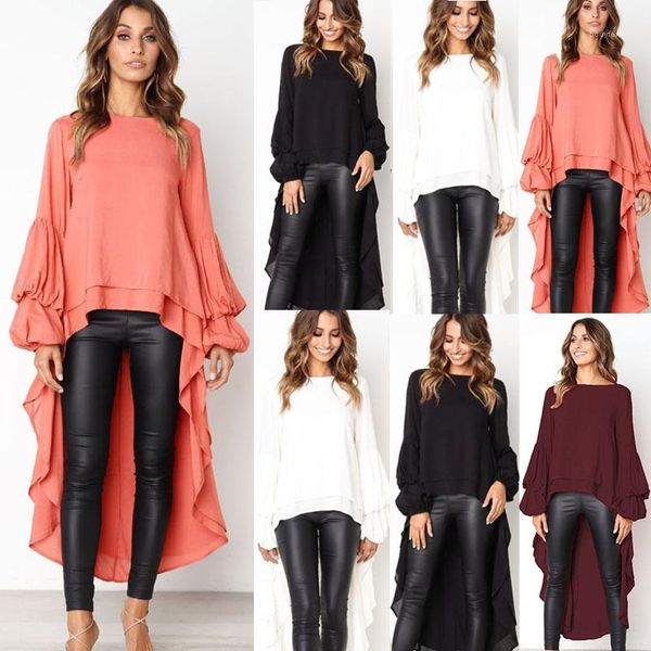 printed long lantern sleeve crew neck irregular shirt fashion ladies clothes autumn womens designer blouses solid color, White
printed long lantern sleeve crew neck irregular shirt fashion ladies clothes autumn womens designer blouses solid color, White