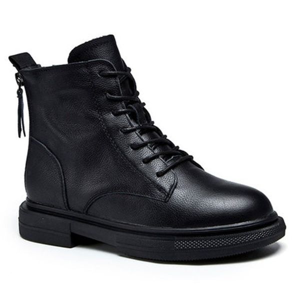 black solid leather boots female lace up ankle boots for women shoes woman plus size platform warm plush zipper winter
black solid leather boots female lace up ankle boots for women shoes woman plus size platform warm plush zipper winter
