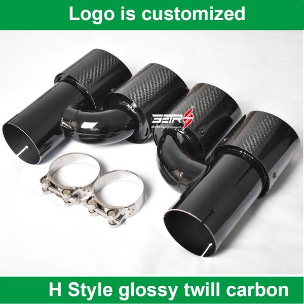 2pcs h style universal dual glossy round carbon fiber exhaust tip black stainless steel exhaust pipe muffler tip for bm 5 series
2pcs h style universal dual glossy round carbon fiber exhaust tip black stainless steel exhaust pipe muffler tip for bm 5 series