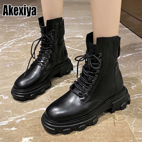boots fashion pu leather ankle woman shoes autumn lace-up for waterproof platform p103, Black
boots fashion pu leather ankle woman shoes autumn lace-up for waterproof platform p103, Black