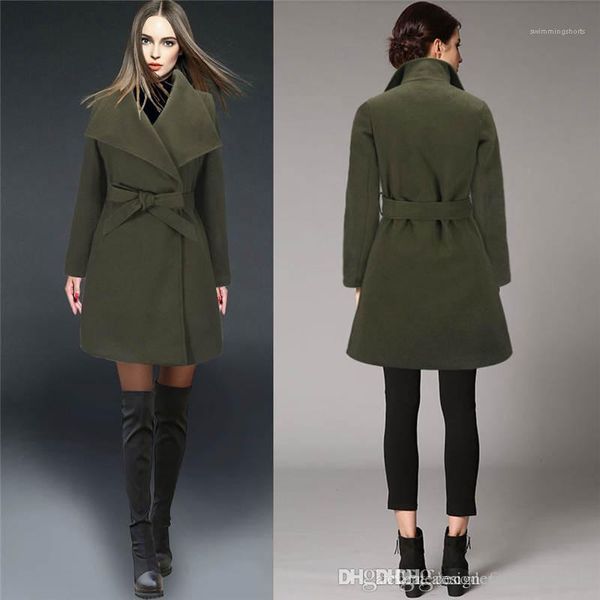 neck women winter coats fashion solid color women outerwear casual female wool coats new sashes lapel, Black
neck women winter coats fashion solid color women outerwear casual female wool coats new sashes lapel, Black