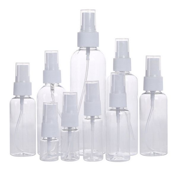 Transparent Plastic Perfume Bottle 10ml 20ml 30ml 50ml 60ml 100ml Atomizer Empty Mini Refillable Spiral Container Sanitizer Spray Bottle.