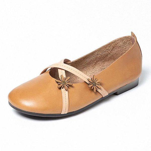 yourseason flats women casual summer shoes round toe autumn genuine leather slip on flower handmade ladies flower flats 2020, Black 
yourseason flats women casual summer shoes round toe autumn genuine leather slip on flower handmade ladies flower flats 2020, Black