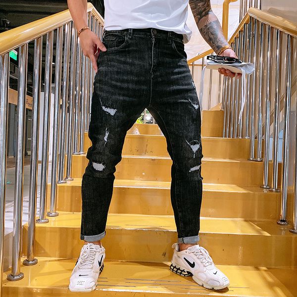 wb925 fashion men's jeans 2020 runway european design party style men's clothing, Blue
wb925 fashion men's jeans 2020 runway european design party style men's clothing, Blue