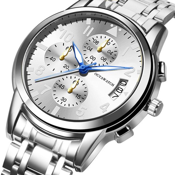 new arrivals timelimited designers crossborder imitation threeeye dial with calendar luminous mens steel watch business fashion, Slivery;brown
new arrivals timelimited designers crossborder imitation threeeye dial with calendar luminous mens steel watch business fashion, Slivery;brown