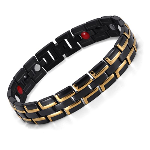 healing magnetic bracelet men/woman 316l stainless steel 3 health care elements(magnetic,fir,germanium) gold bracelet hand chain, Black
healing magnetic bracelet men/woman 316l stainless steel 3 health care elements(magnetic,fir,germanium) gold bracelet hand chain, Black