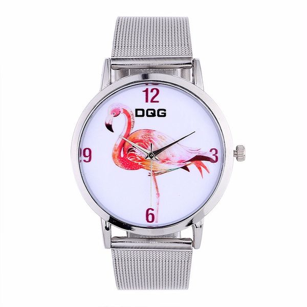 2020 limited amazon selling expression of wrist of female ten flamingoes silver mesh belt couple leisure quartz watch factory, Slivery;brown
2020 limited amazon selling expression of wrist of female ten flamingoes silver mesh belt couple leisure quartz watch factory, Slivery;brown