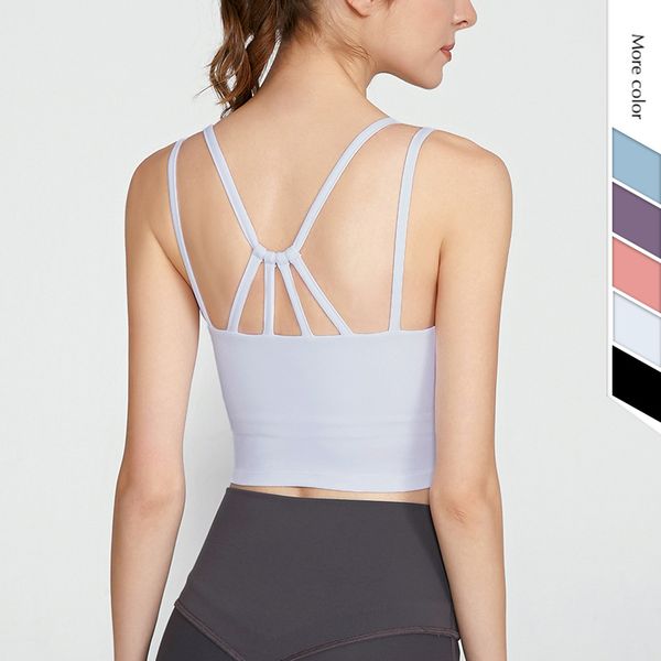 double shoulder straps sports bra beauty diamond shape cross back workout bra high impact gathered yoga push up sportswear, White;black
double shoulder straps sports bra beauty diamond shape cross back workout bra high impact gathered yoga push up sportswear, White;black