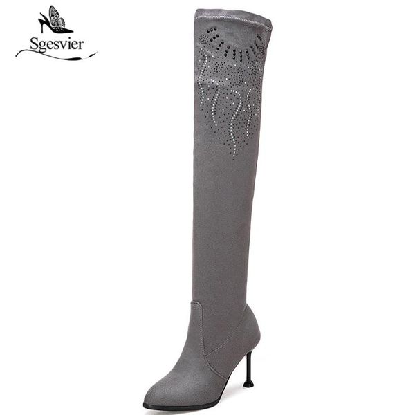 sgesvier women's flock over the knee boots thin high heel thigh boots pointed toe fall winter ladies shoes size 31-50 ox487, Black
sgesvier women's flock over the knee boots thin high heel thigh boots pointed toe fall winter ladies shoes size 31-50 ox487, Black