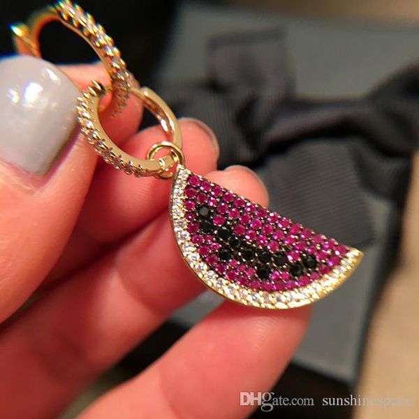 new statement earrings women fashion cute watermelon drop earrings jewelry dangle earrings zircon asymmetry, Silver
new statement earrings women fashion cute watermelon drop earrings jewelry dangle earrings zircon asymmetry, Silver
