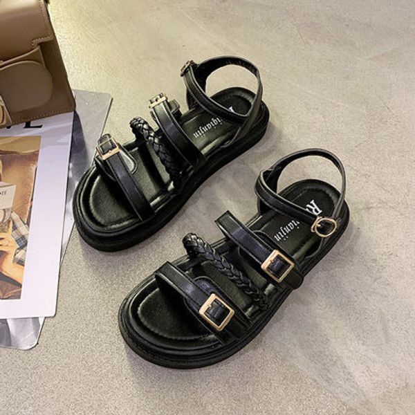 sandals women 2020 summer new casual all-match thick-soled sponge cake large size roman sandals ins tide, Black
sandals women 2020 summer new casual all-match thick-soled sponge cake large size roman sandals ins tide, Black