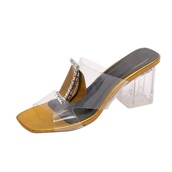 2020 new clear summer sandals women shoes woman mules metal buckle slides peep toe transparent square high heels female shoes, Black
2020 new clear summer sandals women shoes woman mules metal buckle slides peep toe transparent square high heels female shoes, Black