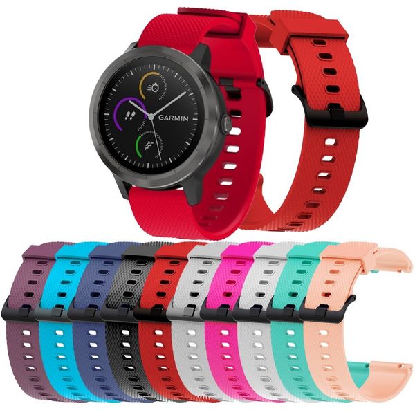 20mm soft silicone replacement watch strap for garmin vivoactive 3 hr sport wristband for forerunner 245/645/venu band
20mm soft silicone replacement watch strap for garmin vivoactive 3 hr sport wristband for forerunner 245/645/venu band